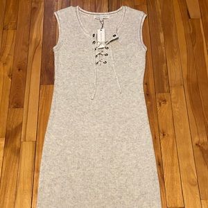 Cupcakes and Cashmere Thora lace-up sweater dress